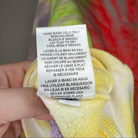 RE/DONE x Hanes Crewneck Pullover Sweatshirt Tie Dye Classic Raglan Size Small - Picture 5 of 6